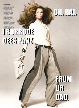 Illustration for article titled LOLVogue: I Can Haz Wind Tunnel?